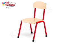 Banbini - Stapelbare kinderstoel met metalen poten Rood