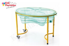 Zandtafel en Watertafel op wieltjes transparant Zandtafel en Watertafel op wieltjes transparant