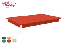 Tafelblad rechthoekig 120 x 75 cm rood