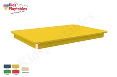 Tafelblad rechthoekig 120 x 75 cm geel