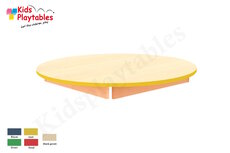 Tafelblad rond doorsnede 90 cm rand geel