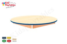 Tafelblad rond doorsnede 90 cm rand blauw