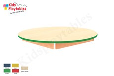 Tafelblad rond doorsnede 90 cm rand groen