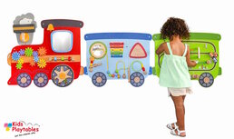 Wandspel | Wandspeelbord Trein 3-delige set