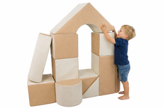 Grote zachte Speelblokken set van 11 stuks Creme-Wit -Foam Softplay blokken