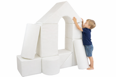 Grote zachte Speelblokken set van 11 stuks Wit - Foam Softplay blokken