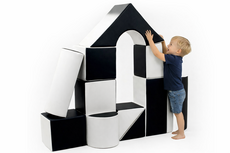 Grote zachte Speelblokken set van 11 stuks Zwart-wit -Foam Softplay blokken