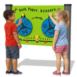 Wandspeelbord voor buiten Steen, papier, schaar | Wandspel voor buitengebruik