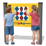  Wandspeelbord voor buiten Boter-Kaas-en Eieren Geel | Wandspel voor buitengebruik
