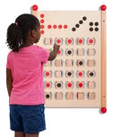 Wandspel | Wandspeelbord 4 op een rij – strategisch wandspel (naturel)