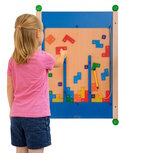 Wandspel | Wandspeelbord Tetris – motorisch puzzelspel (blauw)